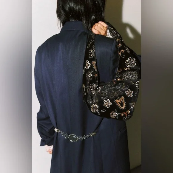 ❤️‍🔥 Free People~ Nashville Nights Beaded Black Bag 
New With Tags And Packaging - Picture 6 of 12